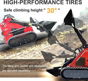 FREE SHIPPING EPA CE Diesel Mini <b>Track</b> Skid Steer Loader Skid Steer Hydraulic Drive With Rubber <b>Track</b> and Attachments - Product Image 6