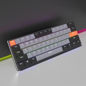 Customized 61 Keys <b>USB</b> Type-C Wired Ultra Slim Thin Low Profile Keycaps Gaming Mechanical <b>Keyboard</b> Red Blue Brown Switch LED Ult - Product Image 2