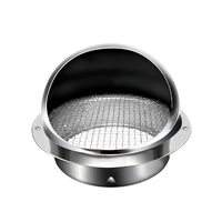 Évent de ventilation en acier inoxydable 100mm 120mm personnalisé Grille de retour d'air ronde Évent de conduit de ventilation