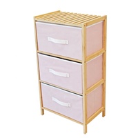 Commode minimaliste à 3 tiroirs en bambou Commode à tiroirs Table d'appoint pour salon Ferme Entrée Home Bar ou école