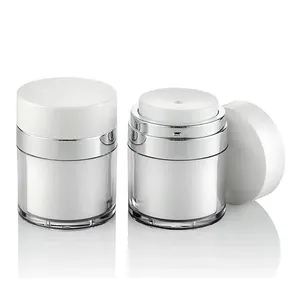 Lusso 15g 30g 50g bottiglia acrilica airless di plastica vuota contenitore cosmetico pompa per vuoto vaso acrilico airless per crema