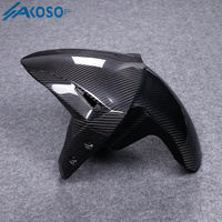 Guardabarros delantero de motocicleta de fibra de carbono seco AKOSO 3K, guardabarros para Kawasaki Ninja 2020 +, para Kawasaki Ninja 2, 2, 1, 1, ZX25R +