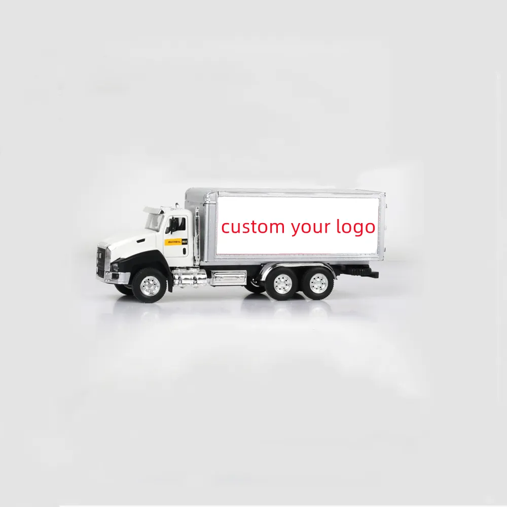 Custom Logo Vehicle Truck Kids Friction Car Toy 1/50 Inertial Courier Car Transporter Model