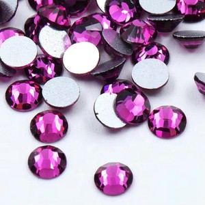 Cristales Decorativos <span class=keywords><strong>de</strong></span> Diamante con Reverso Plano, Piedras <span class=keywords><strong>de</strong></span> Vidrio Redondas sin Fijación en Caliente para Decoración <span class=keywords><strong>de</strong></span> Prendas, Pedrería para Uñas - Product Image 5