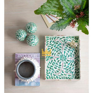 Nouvelle Arrivée Plateau de Service MOP Qualité Exclusive avec Incrustation d'Os pour la Décoration de Mariage - Product Image 5