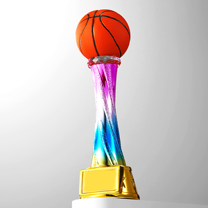 Trofeo di Pallacanestro in Resina Personalizzato Premium Durevole ed Ecologico, Regalo Commemorativo per Campionati Sportivi Vivaci con Protezione UV - Product Image 2