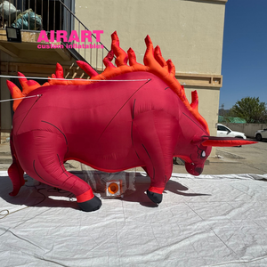 Actividad taurina inflable Red Bull Mascot Balloon, nuevo diseño inflable Raging Bull Ornament para fiesta - Product Image 6