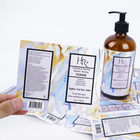 Etiqueta de Impresión Personalizada para Productos Cosméticos, Suero para el Cuidado de la Piel, Aceite Esencial, Perfume, Etiqueta Adhesiva Impermeable para Botellas de Champú