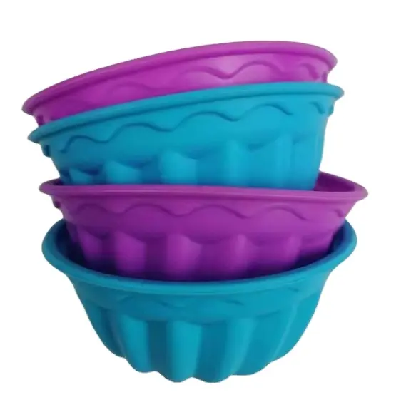 Vorrätige Silikon-Cupcake-Formen Großhandel Kuchen-Silikon-Backform