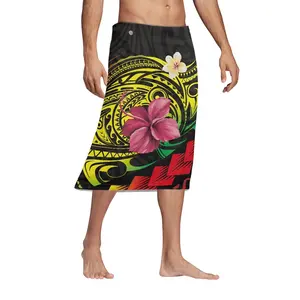 Фартук с индивидуальным логотипом мужское Гавайское саронг для мужчин самоанское этническое цветочное принт традиционная одежда платья парео саронг юбка