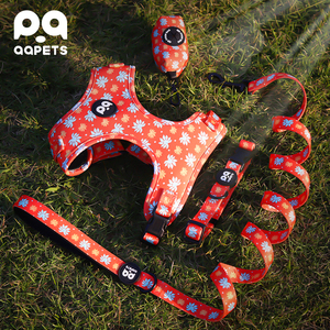 Collar de perro de nailon personalizable de lujo acolchado de neopreno estampado moderno fácil de limpiar varios tamaños correa de perro de bajo precio transferencia de calor - Product Image 4