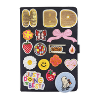 Set de Parches Bordados Variados con Diseños de Dibujos Animados, Letras, Flores, Frutas y Caras Sonrientes para Decorar Cuadernos, Ropa, Chaquetas, Bolsos y Manualidades