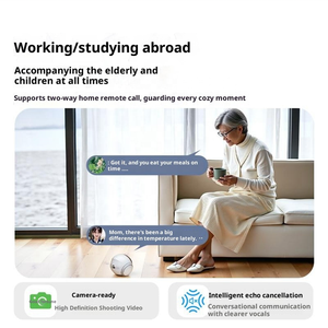 Caméra <span class=keywords><strong>de</strong></span> sécurité domestique robotisée IA 1080P WiFi avec vision nocturne, patrouille automatique, caméra mobile pour animaux <span class=keywords><strong>de</strong></span> compagnie, suivi des personnes âgées et des enfants, audio bidirectionnel - Product Image 5