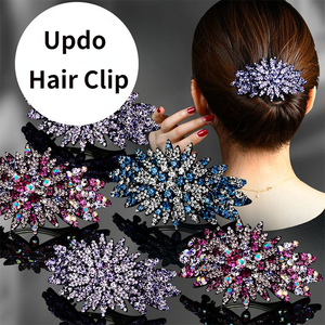Horquilla para el pelo de estilo coreano para mujer, horquilla para el pelo con cristales brillantes para mujer - Product Image 4