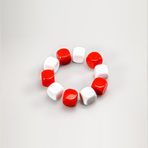 <span class=keywords><strong>30mm</strong></span> lớn các loại màu tròn góc D6 Acrylic Khối Tự làm tùy chỉnh Xúc xắc trống cho trò chơi trên bàn - Product Image 4