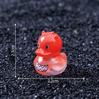 Nouvelle figurine de canard en résine, démon fantôme, petit canard jaune, décoration d'Halloween