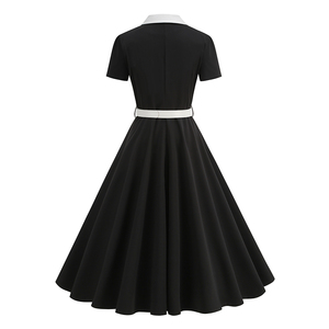 <span class=keywords><strong>Robe</strong></span> vintage pour femme, <span class=keywords><strong>longueur</strong></span> genou, manches courtes, <span class=keywords><strong>robe</strong></span> <span class=keywords><strong>de</strong></span> <span class=keywords><strong>cocktail</strong></span>, <span class=keywords><strong>robe</strong></span> <span class=keywords><strong>de</strong></span> travail, <span class=keywords><strong>robe</strong></span> d'église, <span class=keywords><strong>robe</strong></span> décontractée - Product Image 2