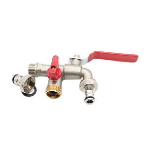 Rubinetto a Muro TMOK RTS <span class=keywords><strong>Moderno</strong></span> per Esterni con Doppia Valvola in Ottone <span class=keywords><strong>da</strong></span> 1/2 Pollici, Maniglia in Ferro per Cucina, Parco e Giardino - Product Image 4