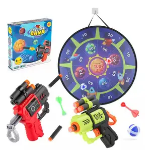 室内运动玩具3合1射击游戏套装，带目标投掷粘球飞镖泡沫伊娃子弹发射器儿童枪