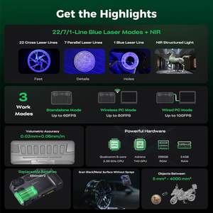 Escáner 3D Creality Sermoon P1, Portátil, Tres Modos, Láser Azul, Infrarrojo, Pantalla Táctil de 6 Pulgadas, Compatible con PC Independiente - Product Image 2