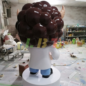 Figurine de dessin animé en fibre de verre Libit, sculpture artistique sur pied, décoration de bureau, faite à la main, personnalisée - Product Image 3