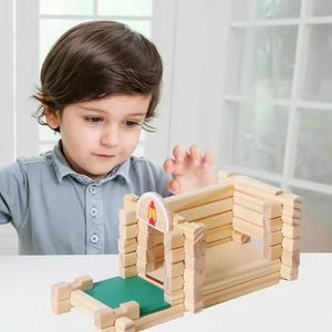Intelligent Wood Construction <b>Set</b> Mortise Tenon <b>Building</b> <b>Blocks</b> DIY Wooden Home <b>Block</b> - Product Image 5