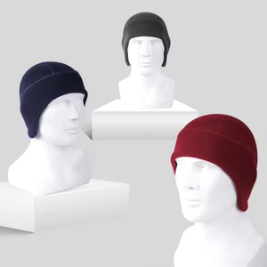 Açık kış sıcak polar rüzgar geçirmez motosiklet erkek kask astar kafatası kulaklığı bere şapka - Product Image 5