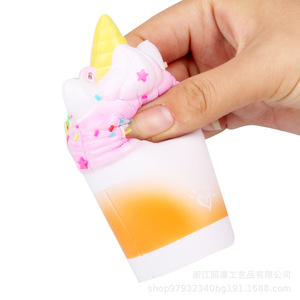 Unicorn Ice Cream PU <b>Squishy</b> Toy 5-7 Years Fidget Toy - Product Image 2