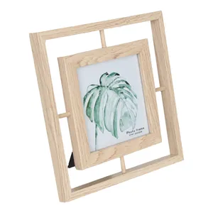 Jinn Home Personnaliser la taille Cadre photo étendu en bois à quatre faces Cadre photo d'art Cadre photo en bois