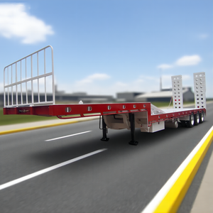 ADR australien 3 essieux 50 tonnes col de cygne robuste chargeur bas lit Lowboy camion plate-forme Lowbed semi-<span class=keywords><strong>remorque</strong></span> - Product Image 6