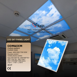Hiện đại 600x600 mét 40 Wát CCT Lựa chọn ánh sáng phẳng làm sạch Văn Phòng TrườNg học bệnh viện LED Sky Bảng điều chỉnh 2x2ft lõm nhôm cho bề mặt - Product Image 1