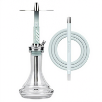 Nouvel ensemble de chicha portable en ABS avec miroir et pot à cigarettes en silicone, design moderne, tuyau inclus