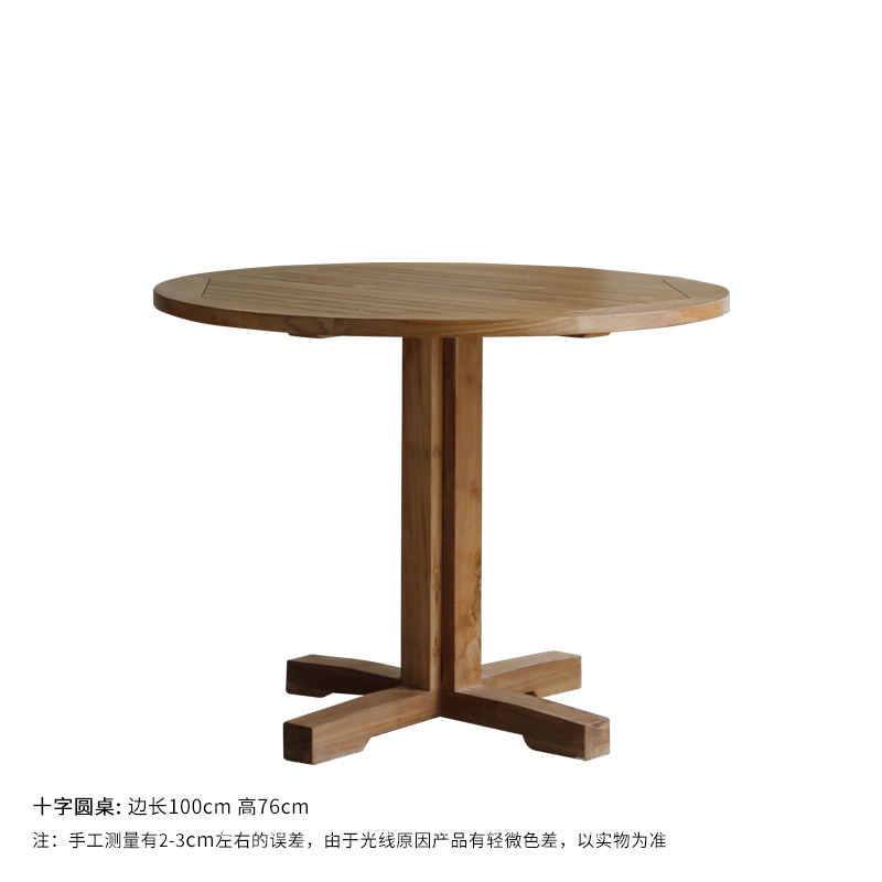 Mesa redonda en forma de cruz 100cm