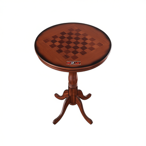 Table d'appoint de pub ronde en bois de 42 pouces avec collection de tables de bar au design échiquier - Product Image 1