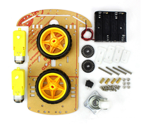 Kits de châssis de voiture robot intelligente 4/2WD 2019 avec encodeur de vitesse pour Arduino 51 M26, kit de voiture robot intelligente DIY pour l'éducation des étudiants et des enfants