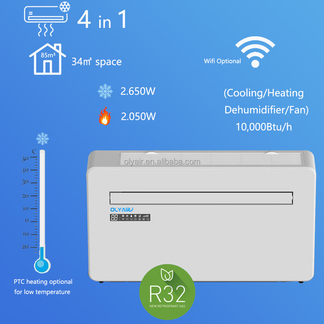 MONOBLOCK NEW WINDOW MOUNTED 8000 BTU AIR CONDITIONER Without OUTDOOR UNIT with WIFI CONTROL for HOTEL and HOUSEHOLD