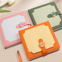 Journal fantaisie en cuir personnalisé personnalisé Sentiment en cuir Cahier de journal à bande vierge de poche portable