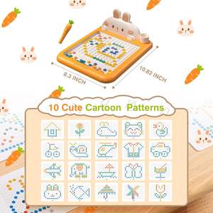 Pizarra Magnética de Dibujo para Niños, Pizarra Magnética Grande con Lápiz Magnético, Juguete Educativo de Viaje Montessori Dot Art - Product Image 3