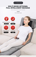 Coussin de Massage Shiatsu Chaleur Corporelle à Énergie Solaire Électrique Complet en Velours Doux Noir, 9 Modes de Vibration, Vente Chaude et Prix Abordable