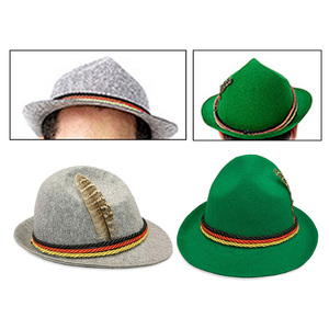 Nicky Bigs Novedades Adulto Oktoberfest Sombrero Alemán Bávaro Suizo Vestir Fieltro Alpino Sombreros Tirolés Lederhosen <span class=keywords><strong>Disfraz</strong></span> Fedora - Product Image 5