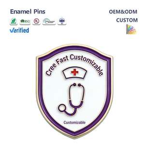 Бесплатная быстрая доставка. Значки-стетоскопы на заказ с логотипом, эмалированные значки для медсестер. - Product Image 2