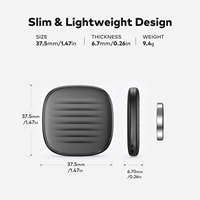 Traceur intelligent pour iOS et Google App, avec contrôle à distance, positionnement réseau, OLED, localisateur d'objets, compatible Find My Tracker iOS