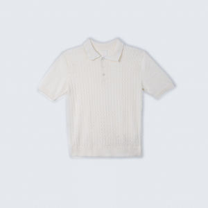 Camiseta Polo de Punto Acrílico 100% con Tejido de Punto Trenzado, Antiarrugas, Estilo Casual, ODM y OEM, Fabricada en Vietnam - Product Image 6