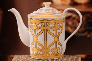 Juego de Té y Café de Porcelana Fina de Lujo Europeo, 15 Piezas, para Regalo - Product Image 4