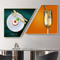 Nouvelle Arrivée - Cadre Mural Artistique en Porcelaine Cristalline Trapézoïdale pour Peinture à l'Huile, Toile Décorative pour Salle à Manger et Chambre d'Enfant, Lot de 3 Pièces