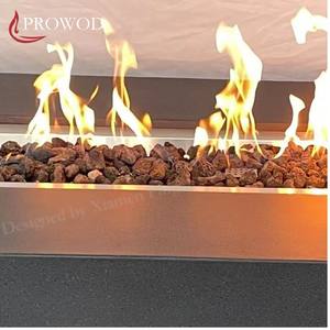 Ensembles de meubles d'<span class=keywords><strong>extérieur</strong></span> <span class=keywords><strong>Table</strong></span> <span class=keywords><strong>basse</strong></span> rectangulaire Cheminée à gaz en béton 65K BTUs Foyers à gaz propane naturel - Product Image 4