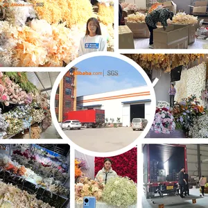 Hot Sale Large Artificial Flower White Square Wedding Arch For Event Backdrop Decoration