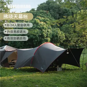 เต็นท์หลังคารถยนต์ <span class=keywords><strong>Vidalido</strong></span> Daybreak Canopy รุ่นไทเทเนียมสีเงิน ผ้าใบไวนิลสำหรับตั้งแคมป์กลางแจ้ง ขนาดใหญ่พิเศษ สำหรับการเดินทางด้วยรถยนต์ - Product Image 2