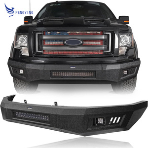 Pare-chocs avant F150 (hors <span class=keywords><strong>Raptor</strong></span>) pleine largeur avec barre lumineuse et anneaux en D compatibles avec <span class=keywords><strong>Ford</strong></span> F150 2009-2014 - Product Image 2