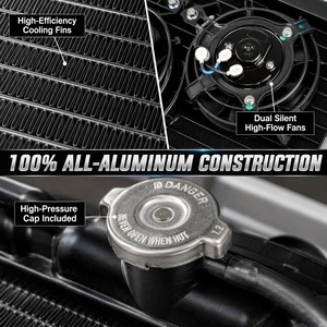 <span class=keywords><strong>Radiateur</strong></span> haute performance tout en aluminium pour Yamaha Y15ZR LC135 Sniper 150 Exciter 150, système de refroidissement avec deux ventilateurs électriques - Product Image 3